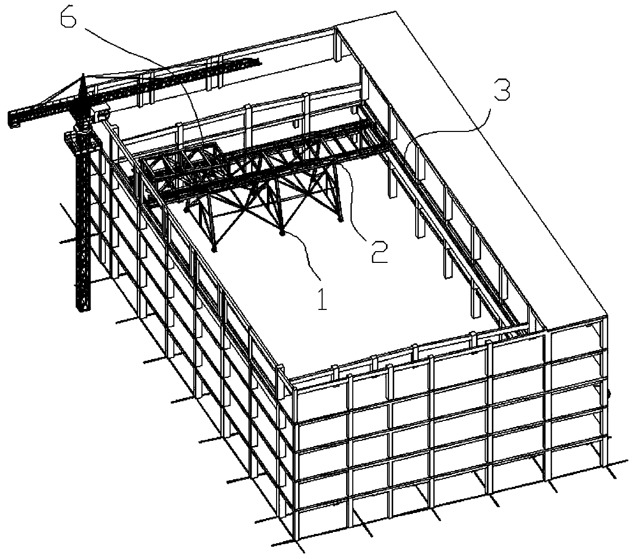 Large-span truss construction method and large-span truss structure