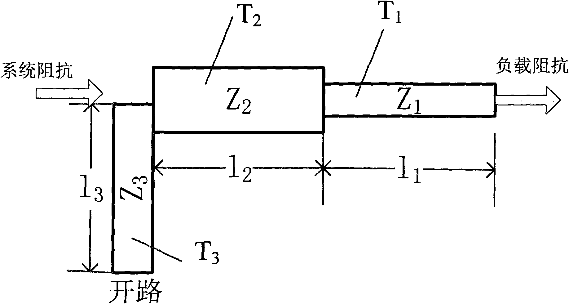 Harmonic suppression type stub matching network for dual-frequency amplifier