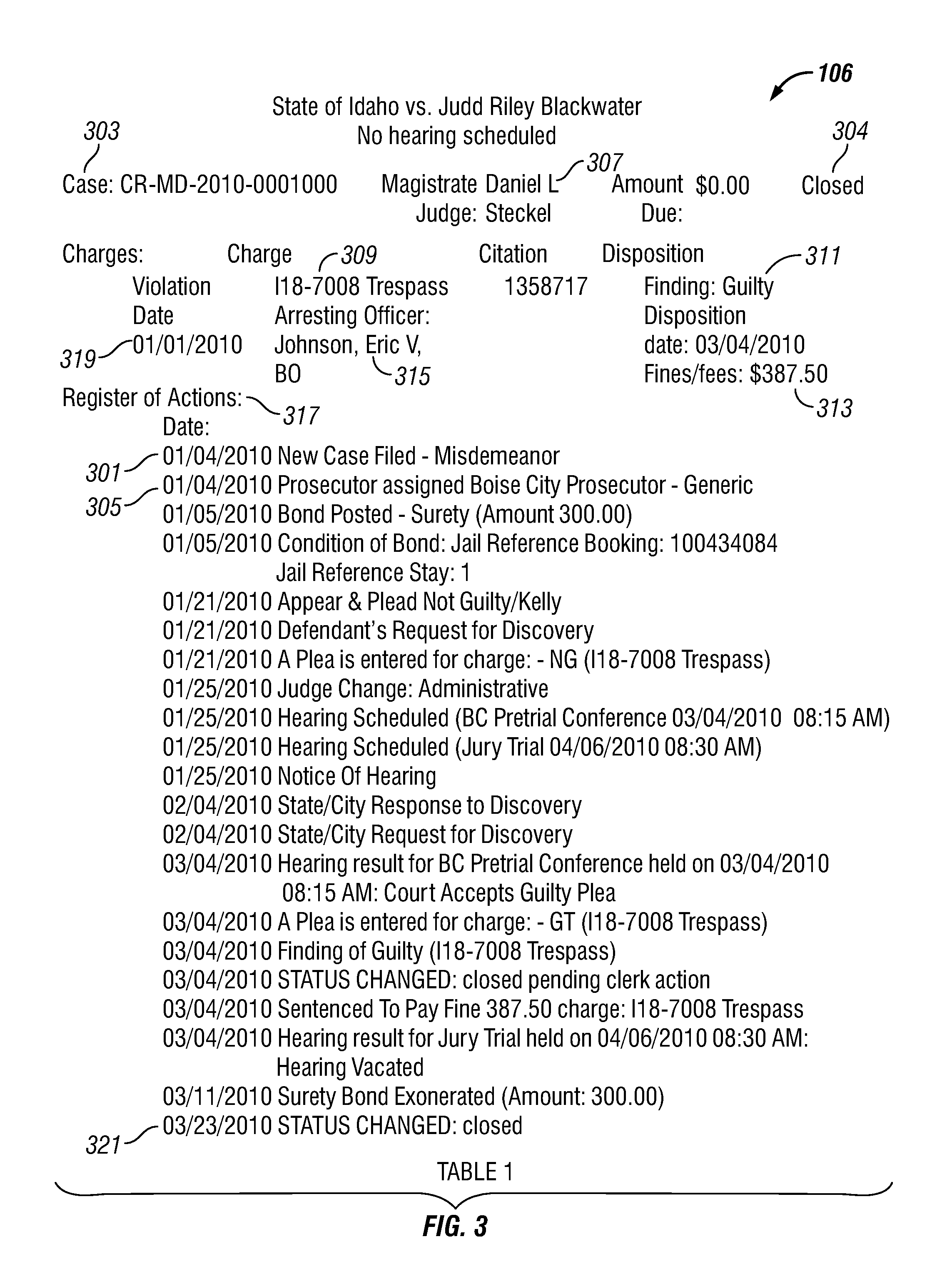 System and method for analyzing historical aggregate case results for a court system