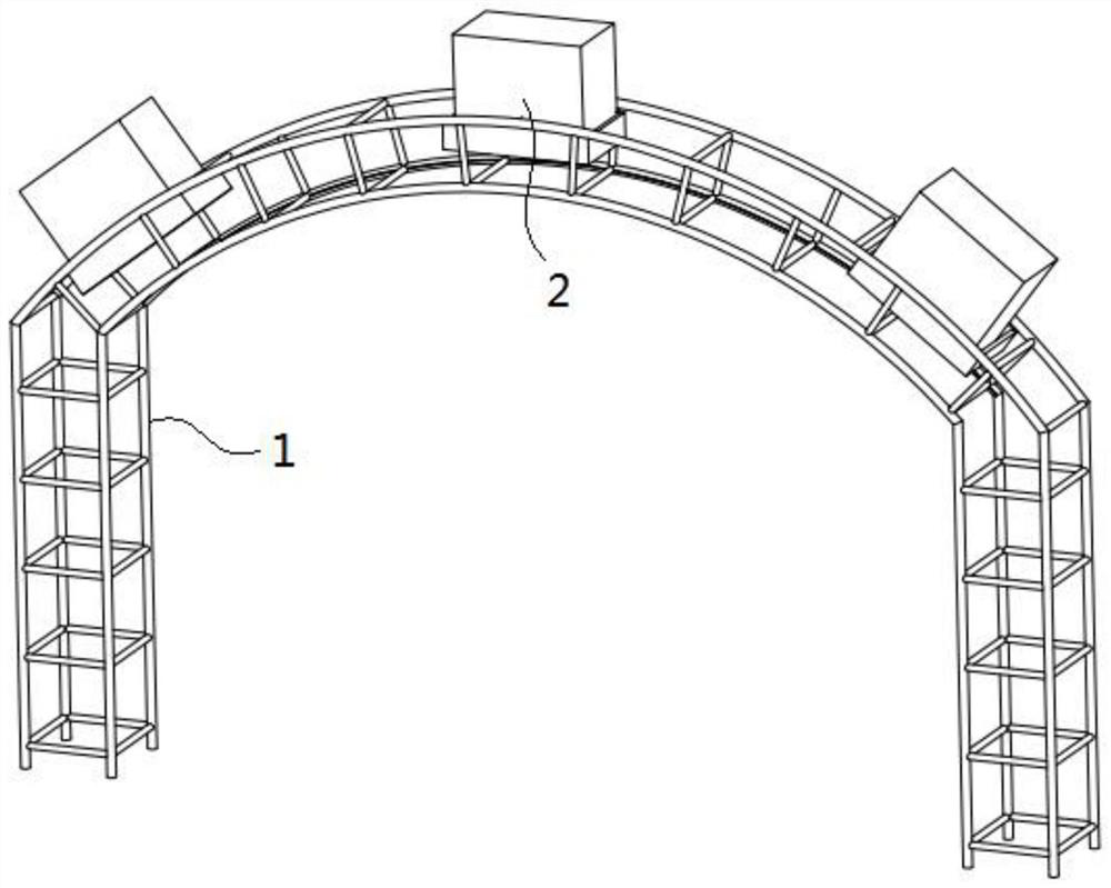 Rapid supporting device for reducing early settlement of shallow-buried excavation tunnel and construction method