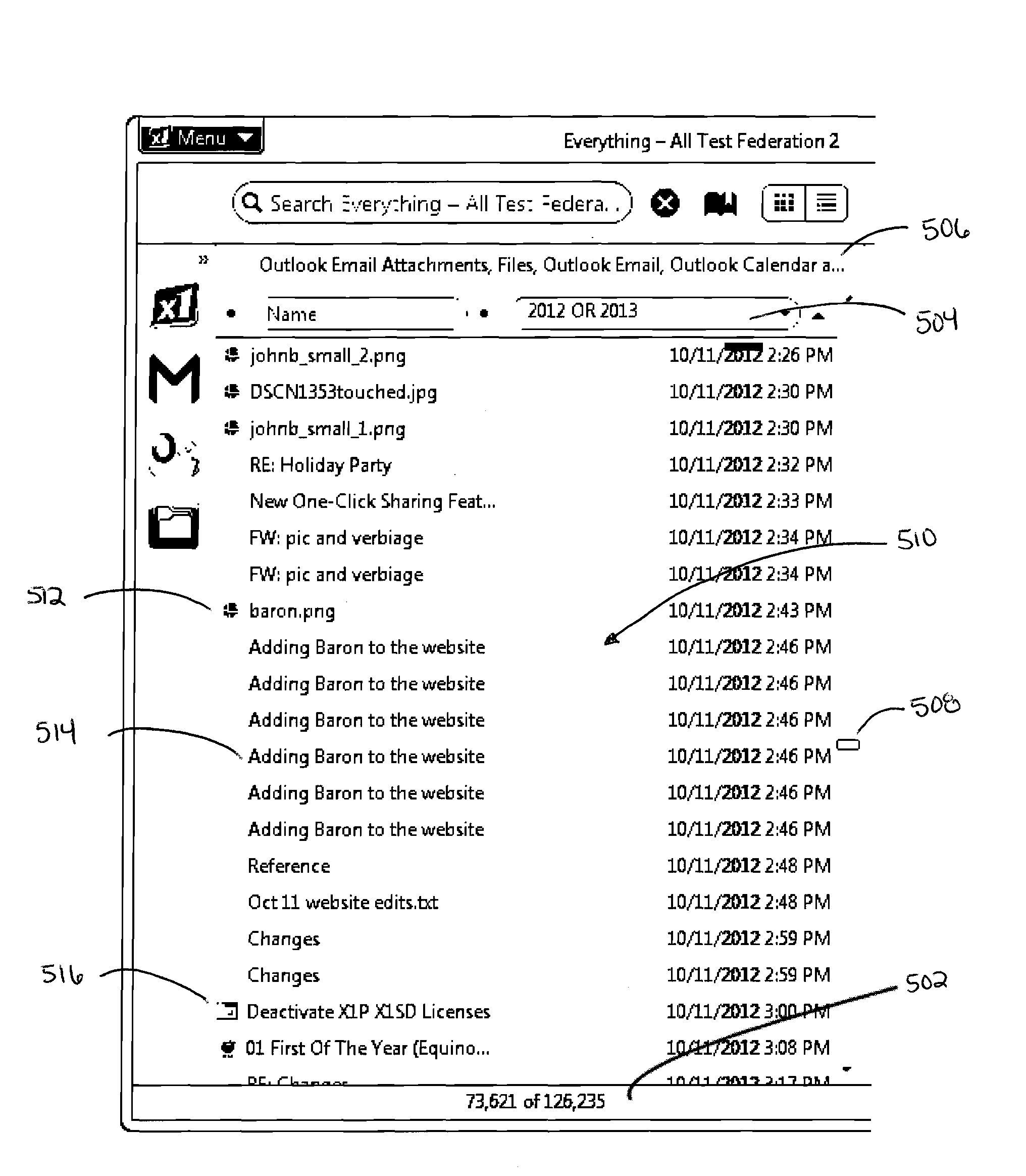 Methods and systems for federation of results from search indexing