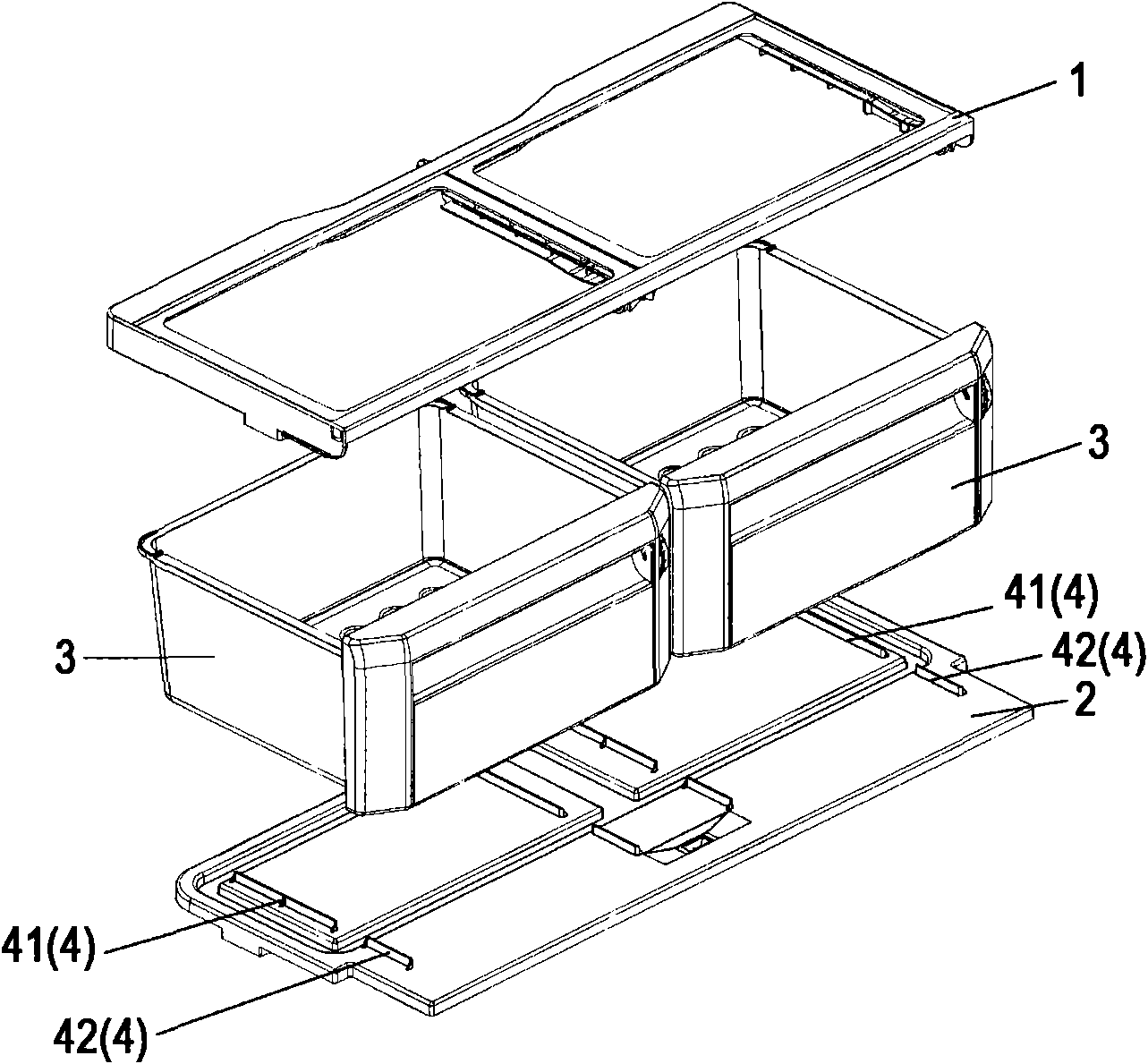 Guide mechanism for storage box of refrigerator