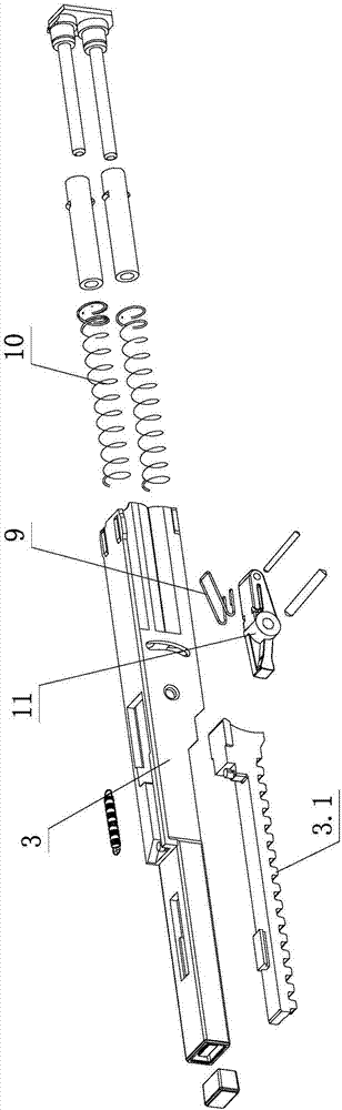 Furniture automatic resetting type press and rebound mechanism