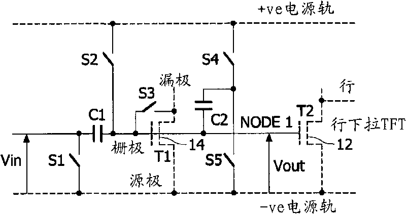 A shift register circuit having threshold voltage compensation
