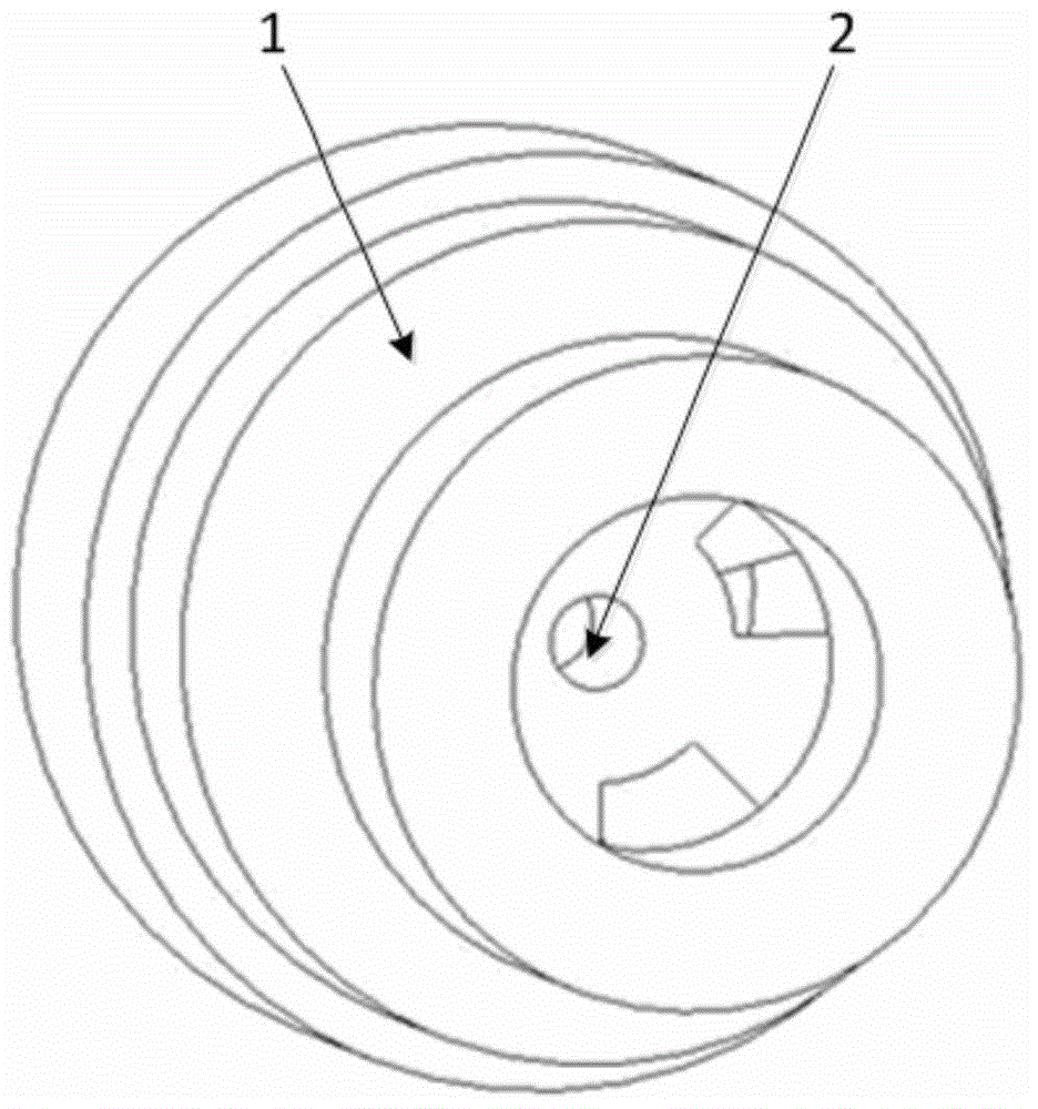 Atomizing device for space spray coating