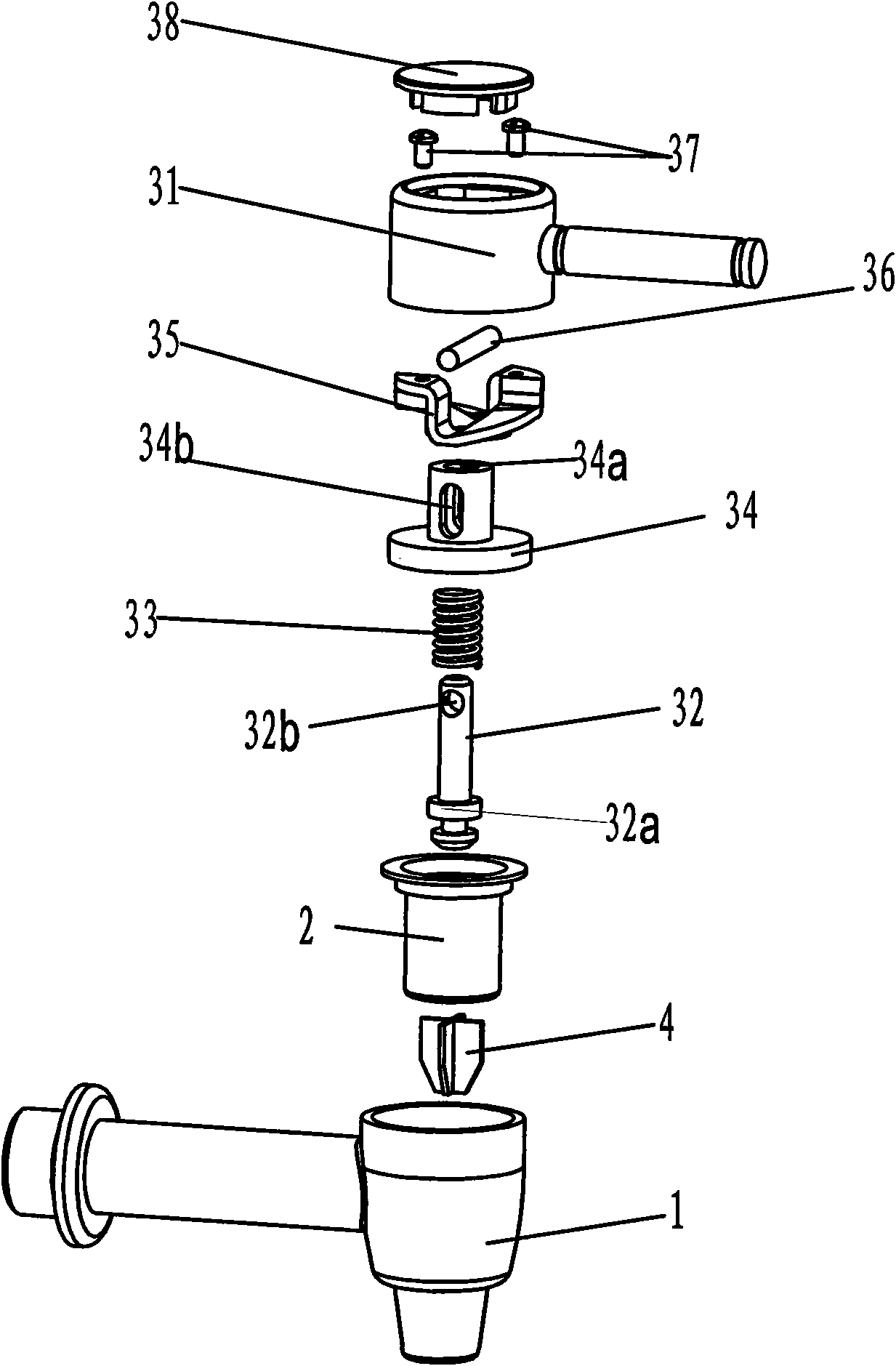 Rotary pulling type water tap