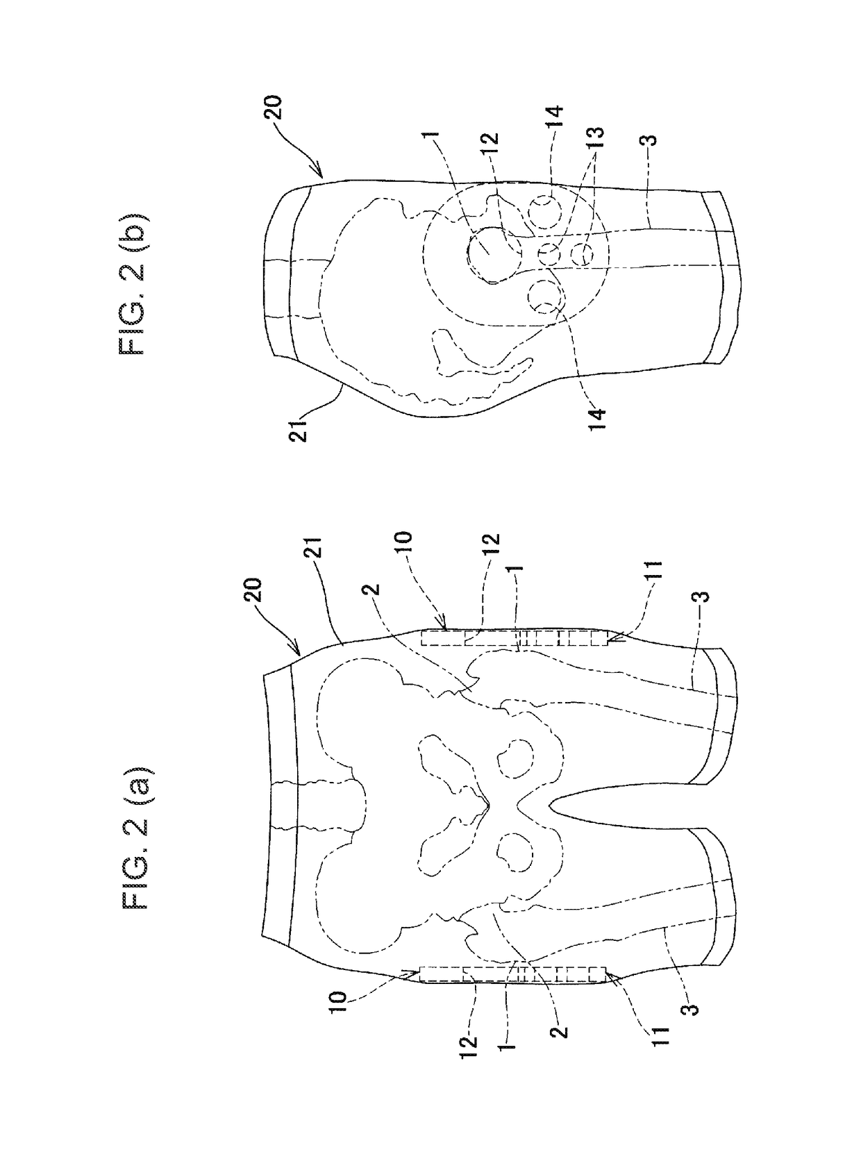 Impact-absorbing pad, clothing furnished with same and method for preventing femoral fractures