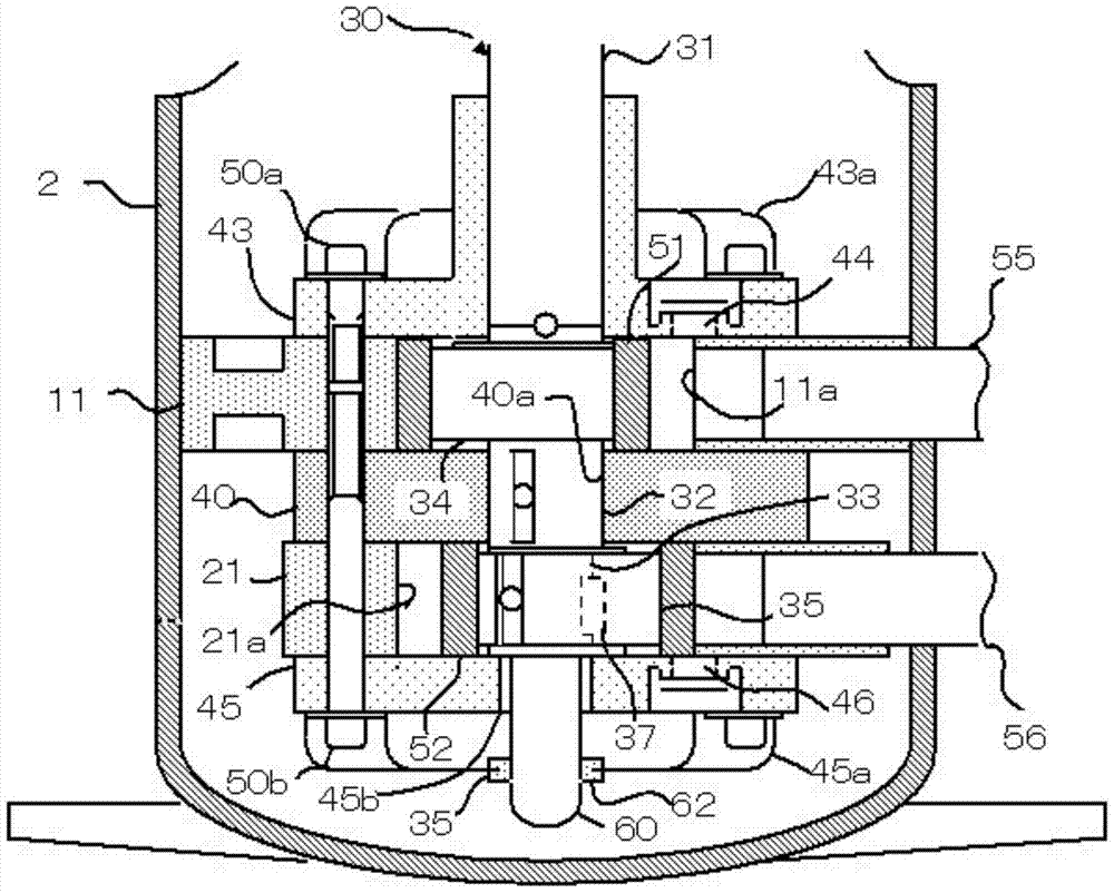 Two-cylinder rotary compressor