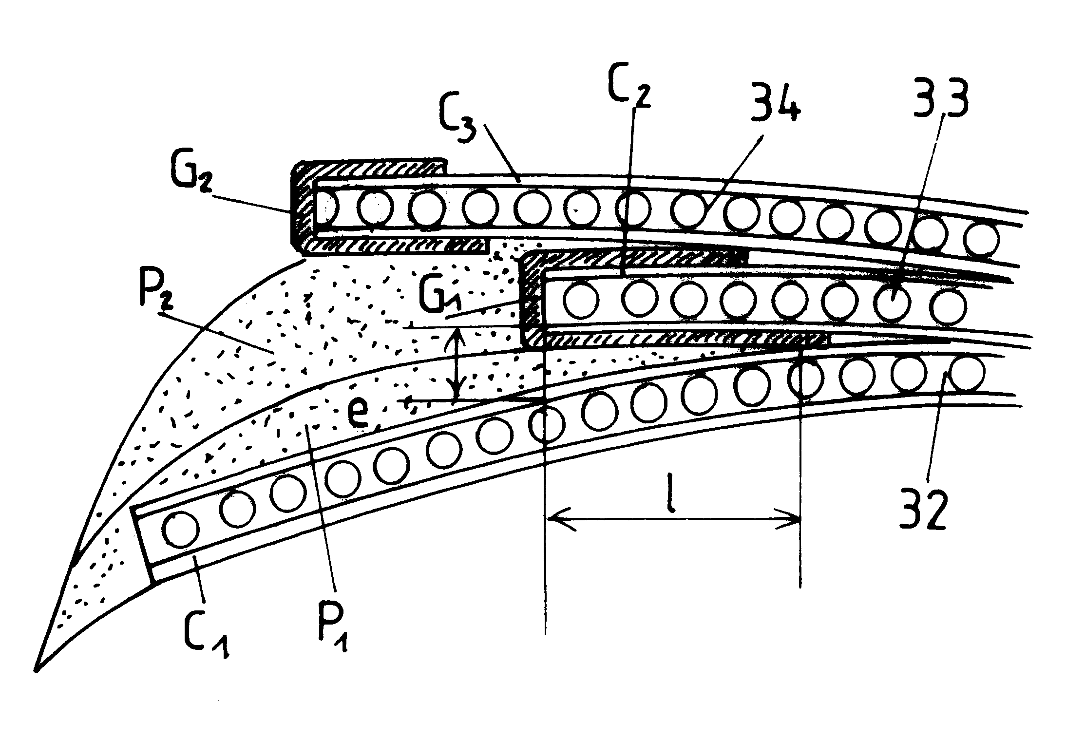 Tire having crown reinforcement with profiled element and edging rubber