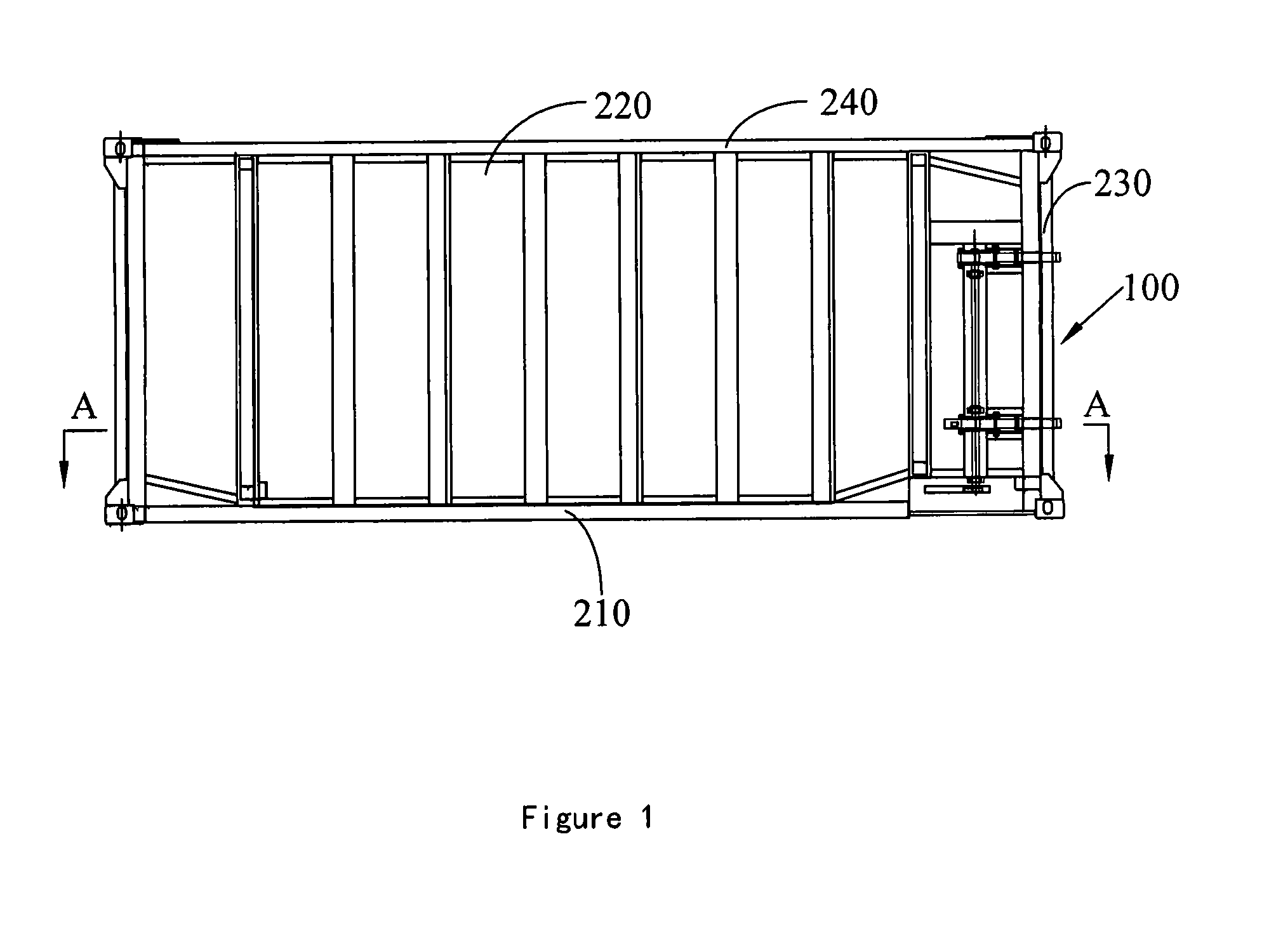 Locking mechanism for container and container