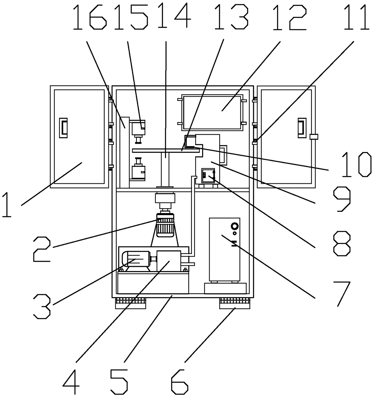 A vibration-reducing optical image screening machine with self-contained air to measure the smoothness of the turntable