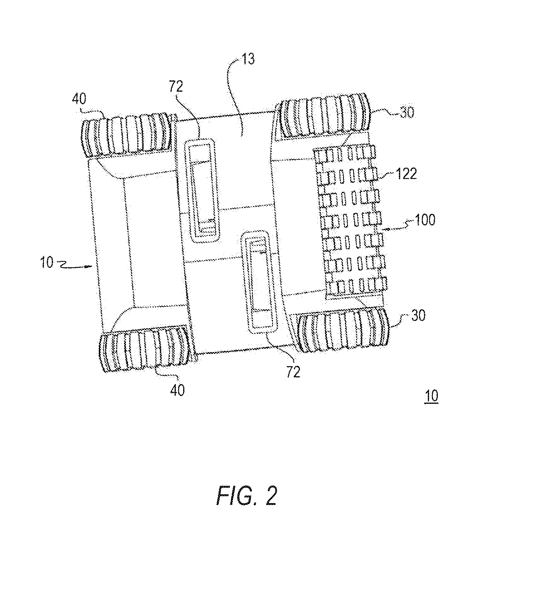Brush assembly for self-propelled pool and tank cleaner