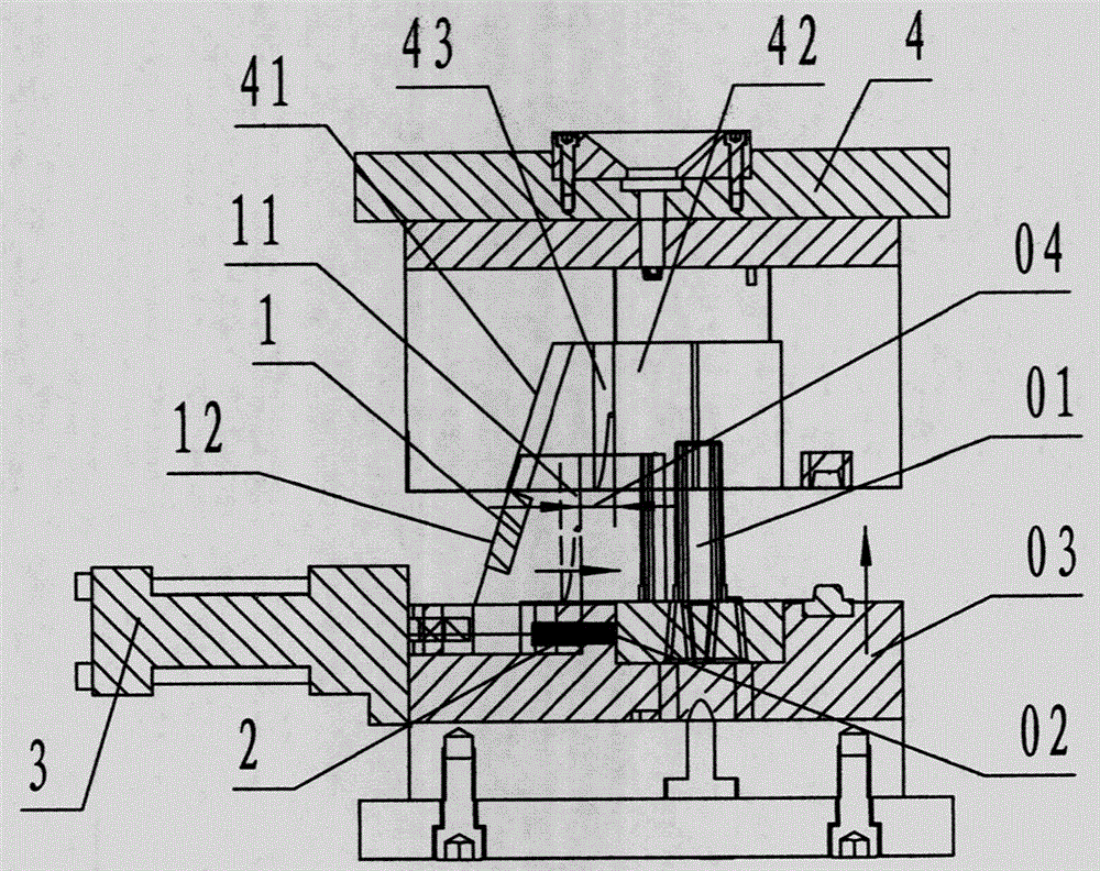 A device for preventing longitudinal scratches of slider and cavity convex core in injection mold