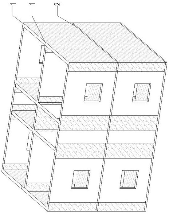 Oblique reinforcement reinforced concrete shear wall construction method based on equivalent rod piece model