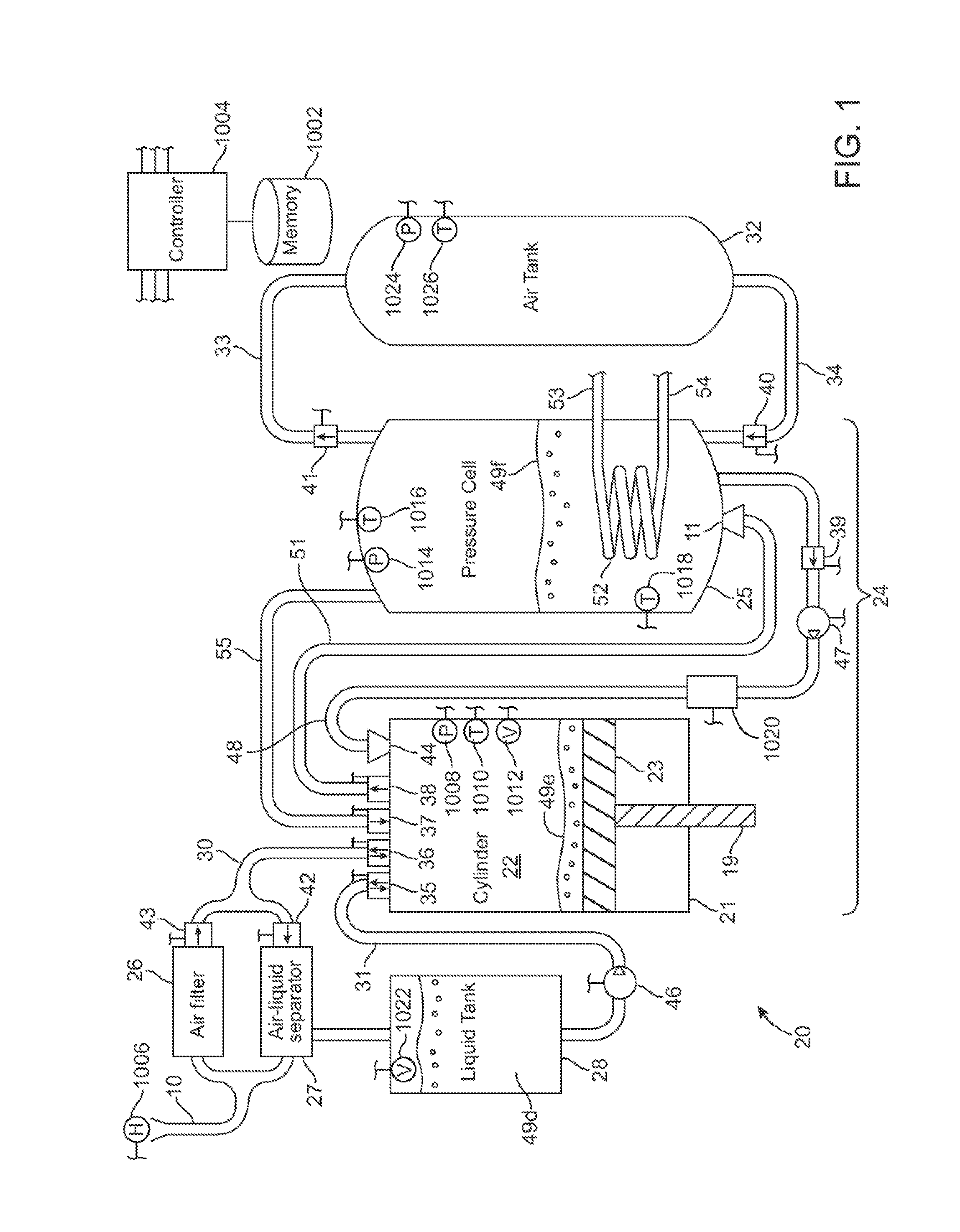 Compressed air energy storage system utilizing two-phase flow to facilitate heat exchange