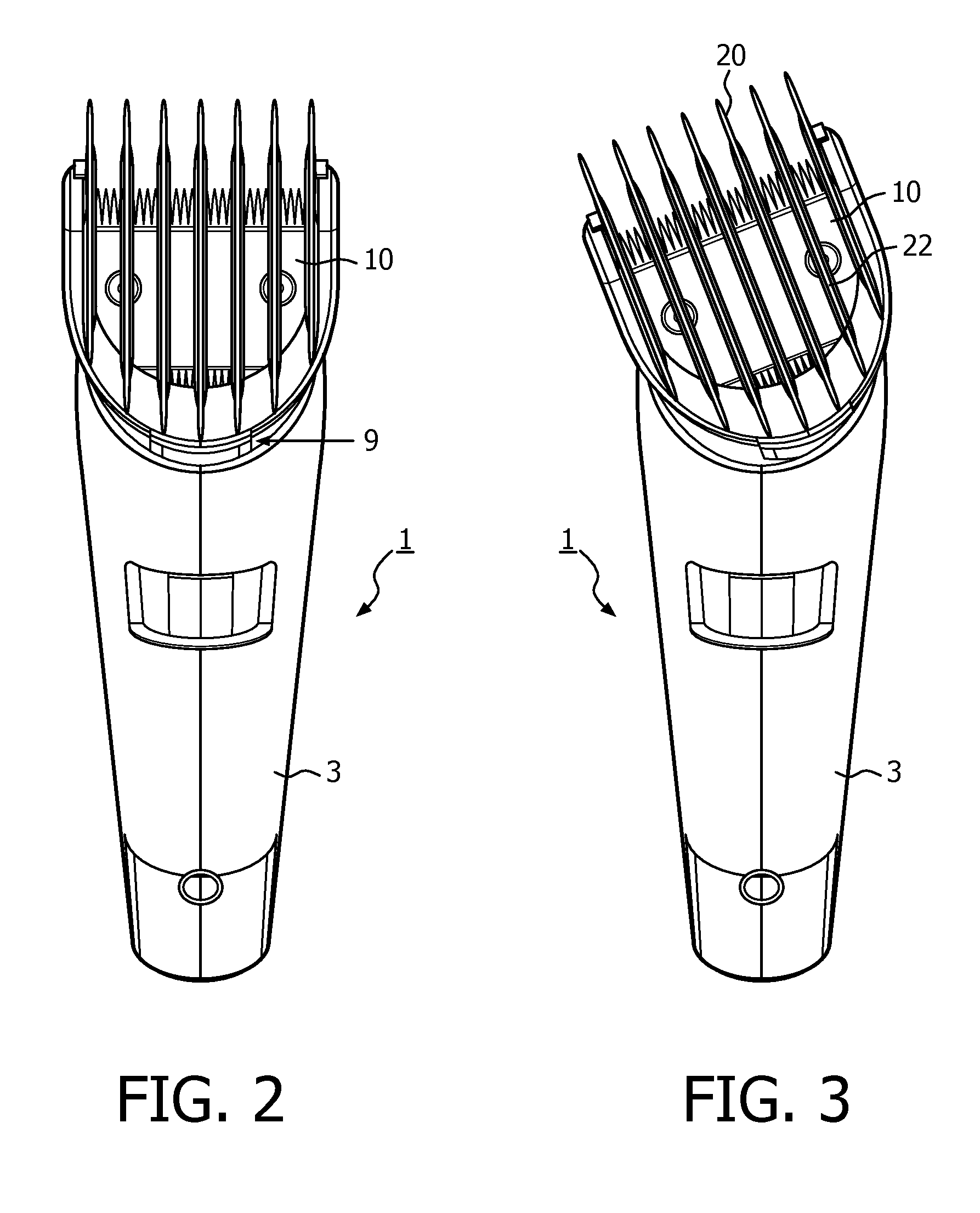 Device for trimming hair