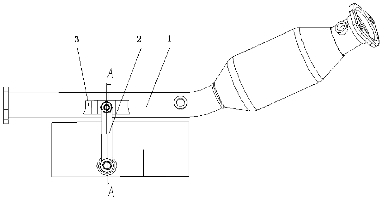 Damping device for exhaust pipe of automobile