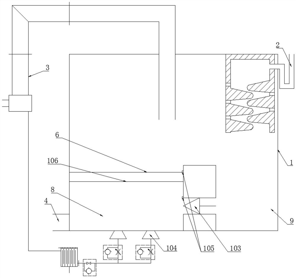 A vacuum degassing device