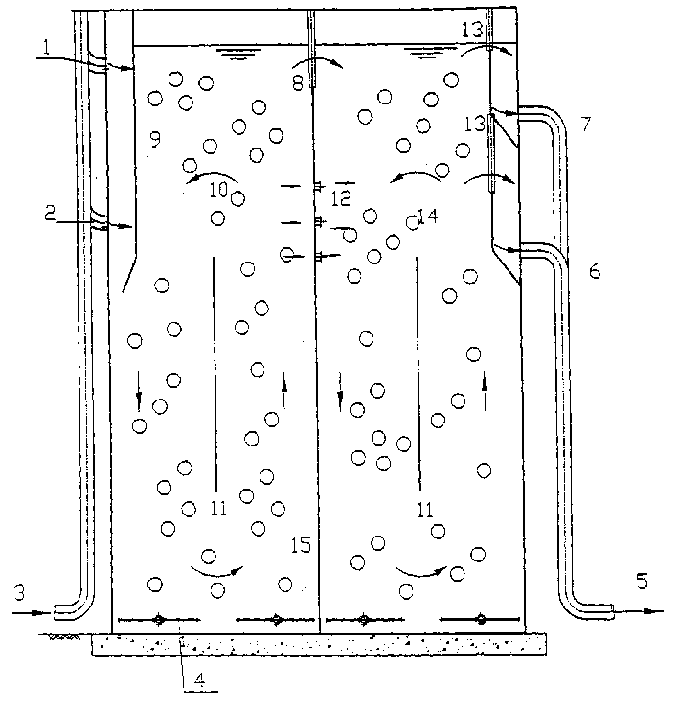 Original water biologic pretreatment method using suspended padding and apparatus therefor