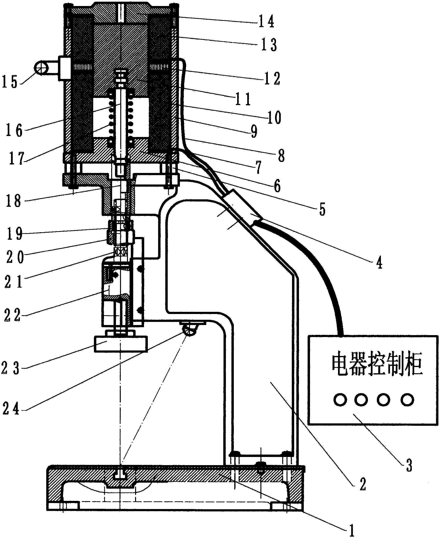 Full-automatic electromagnetic punching machine