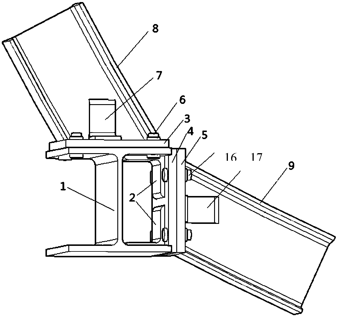 Connecting method of steel arch units for tunnel supporting