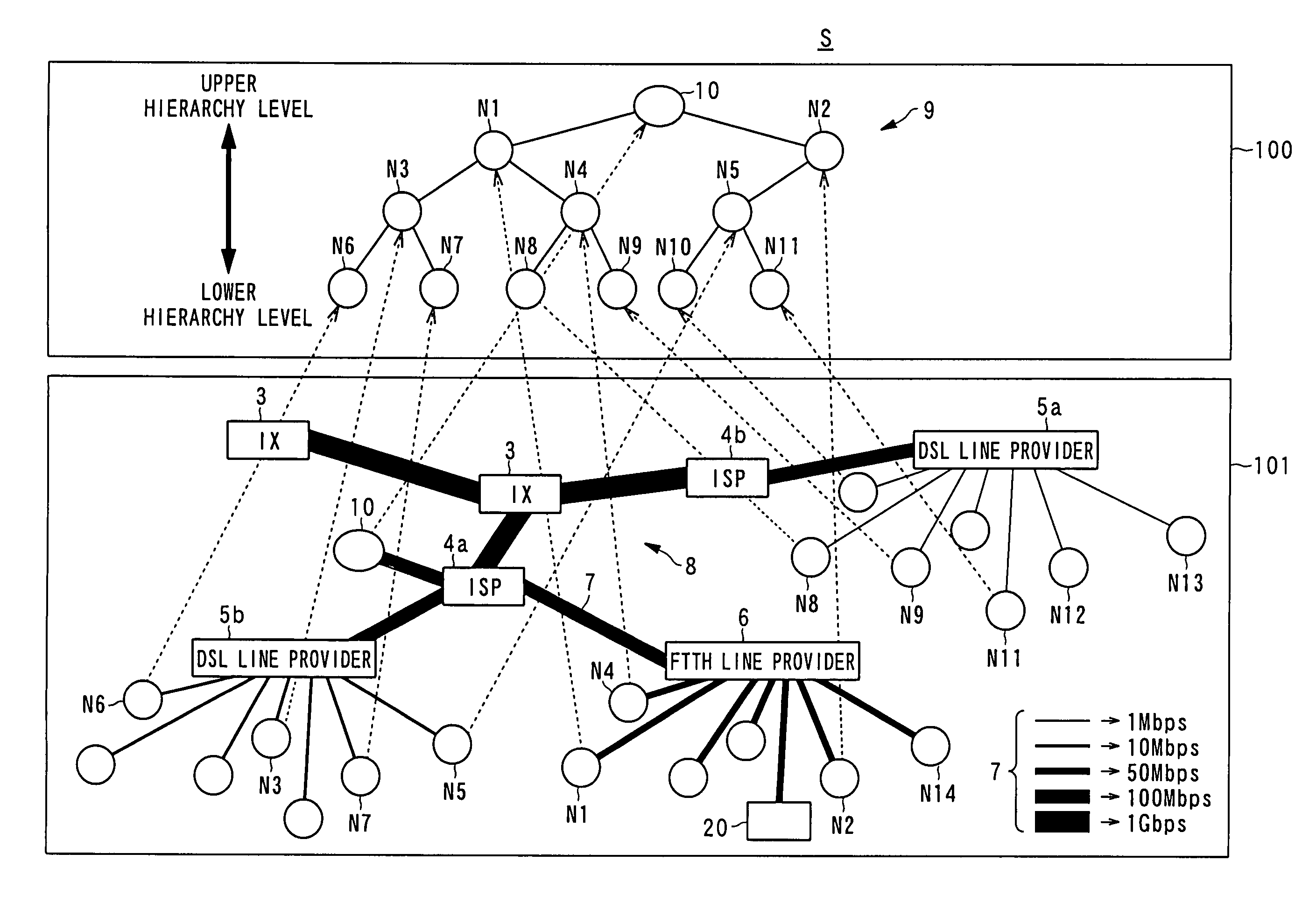 Tree-type broadcast system, method of participating and withdrawing tree-type broadcast system, node device, and node process program