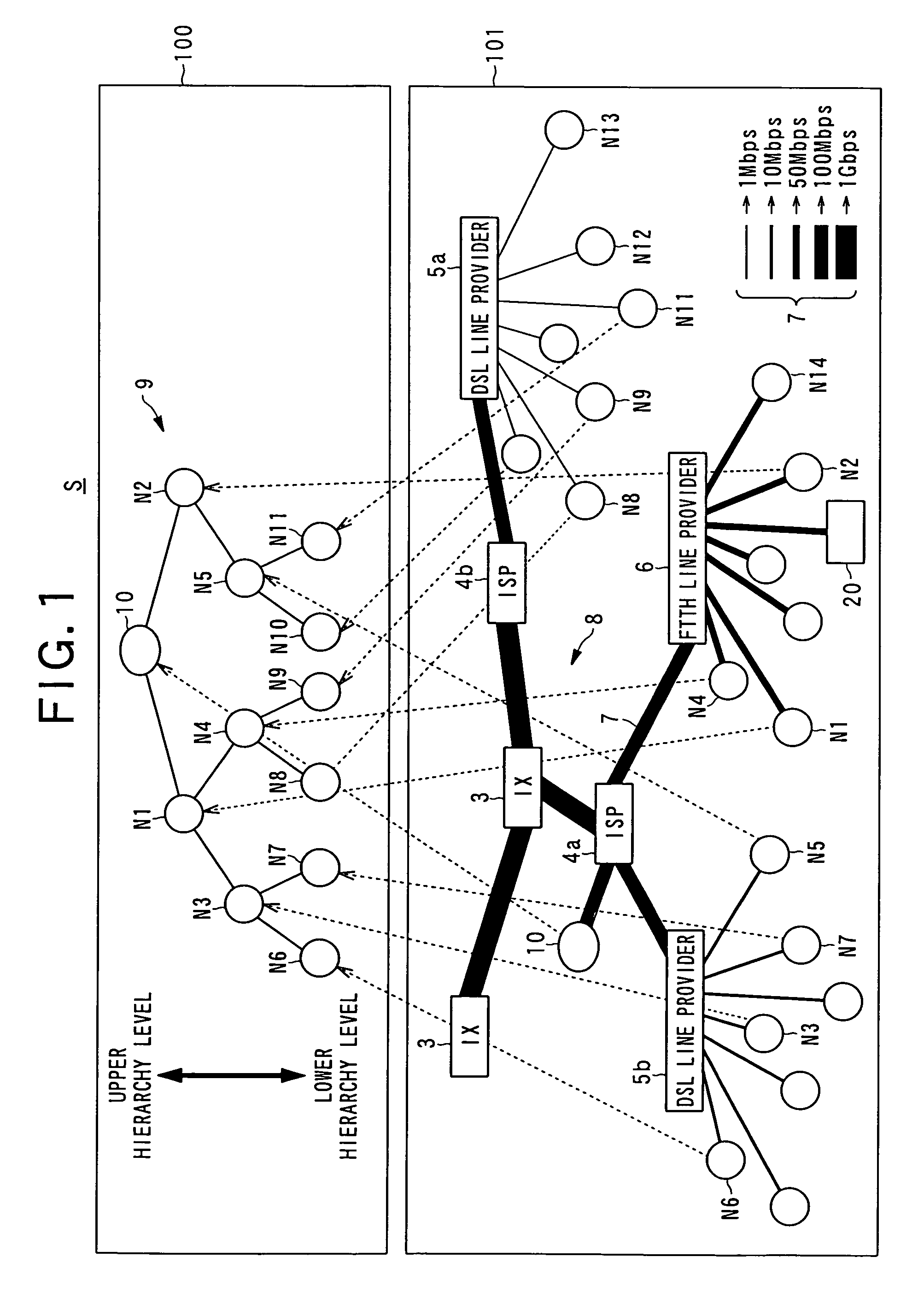 Tree-type broadcast system, method of participating and withdrawing tree-type broadcast system, node device, and node process program