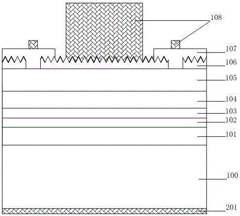 LED chip having ITO thin film structure and manufacturing method therefor