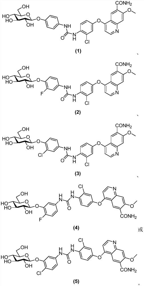 Glucose-containing nitrogen-containing aromatic ring derivative and application thereof