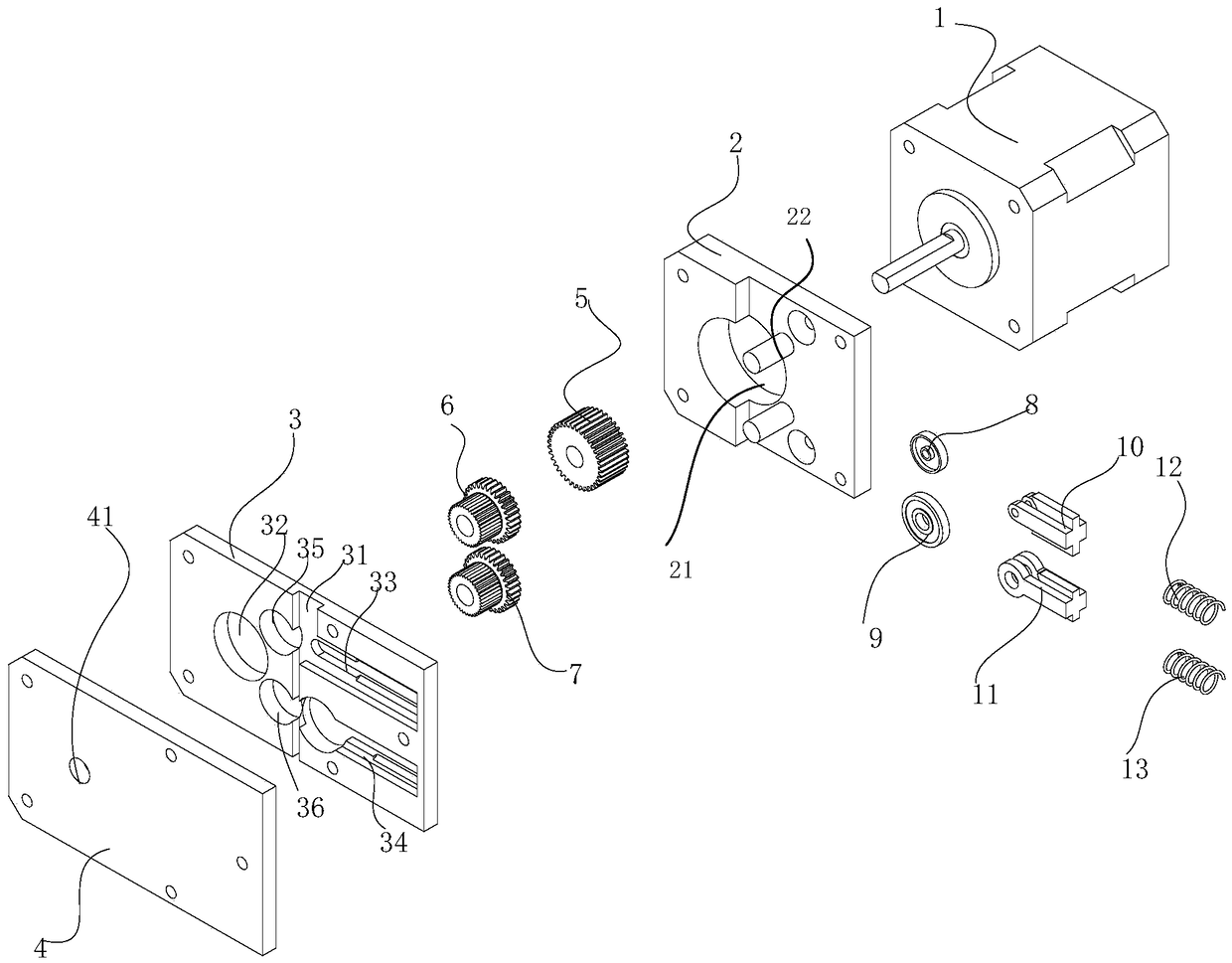 A new type of wire feeder with automatic material change and continuous printing