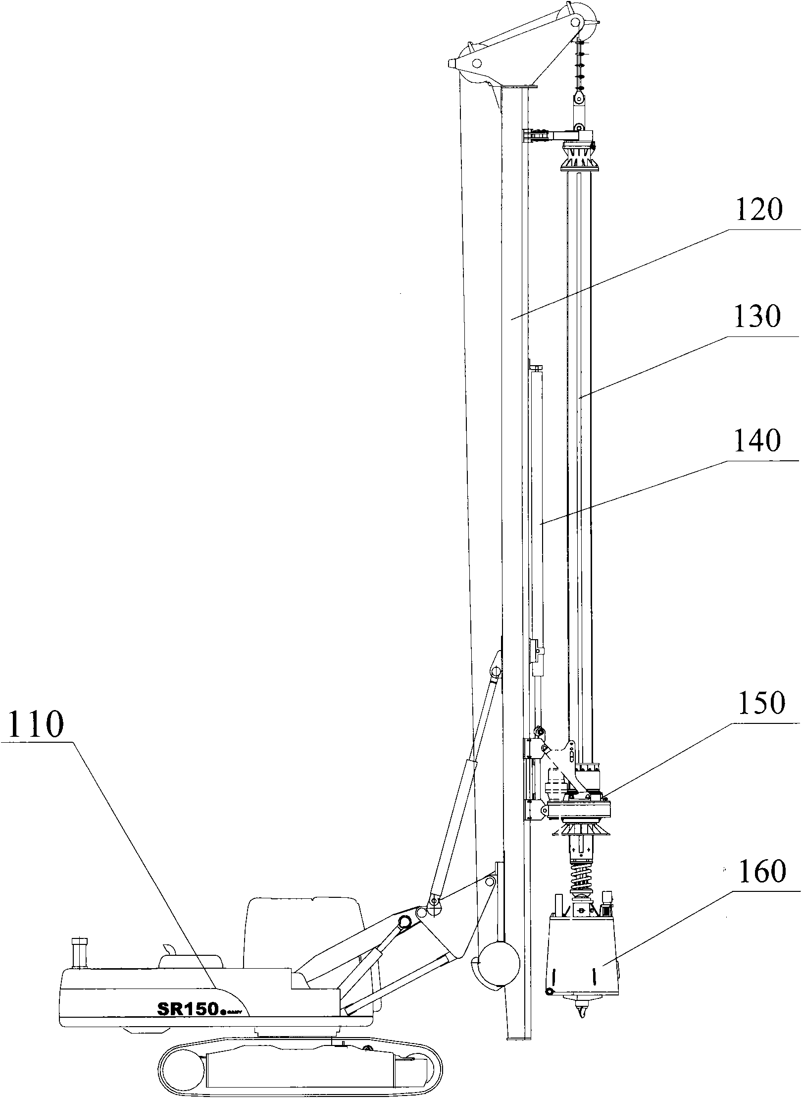 Hydraulic system and rotary drilling rig comprising same