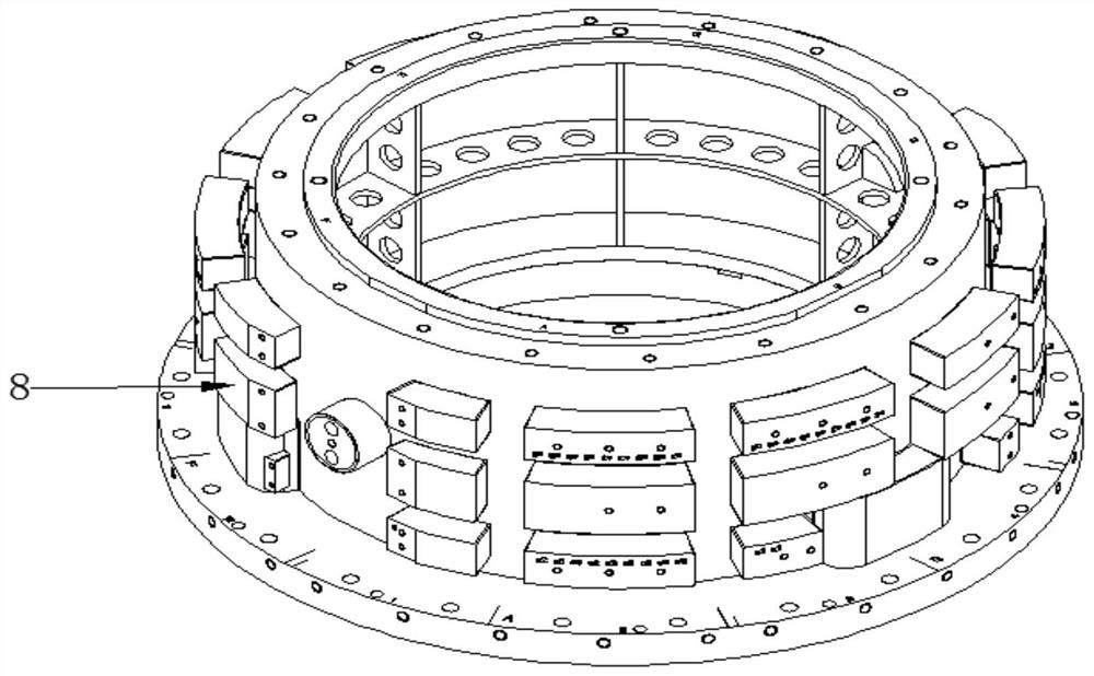 Applicable method of mold application for integral molding of satellite scanning mirror mounting frame