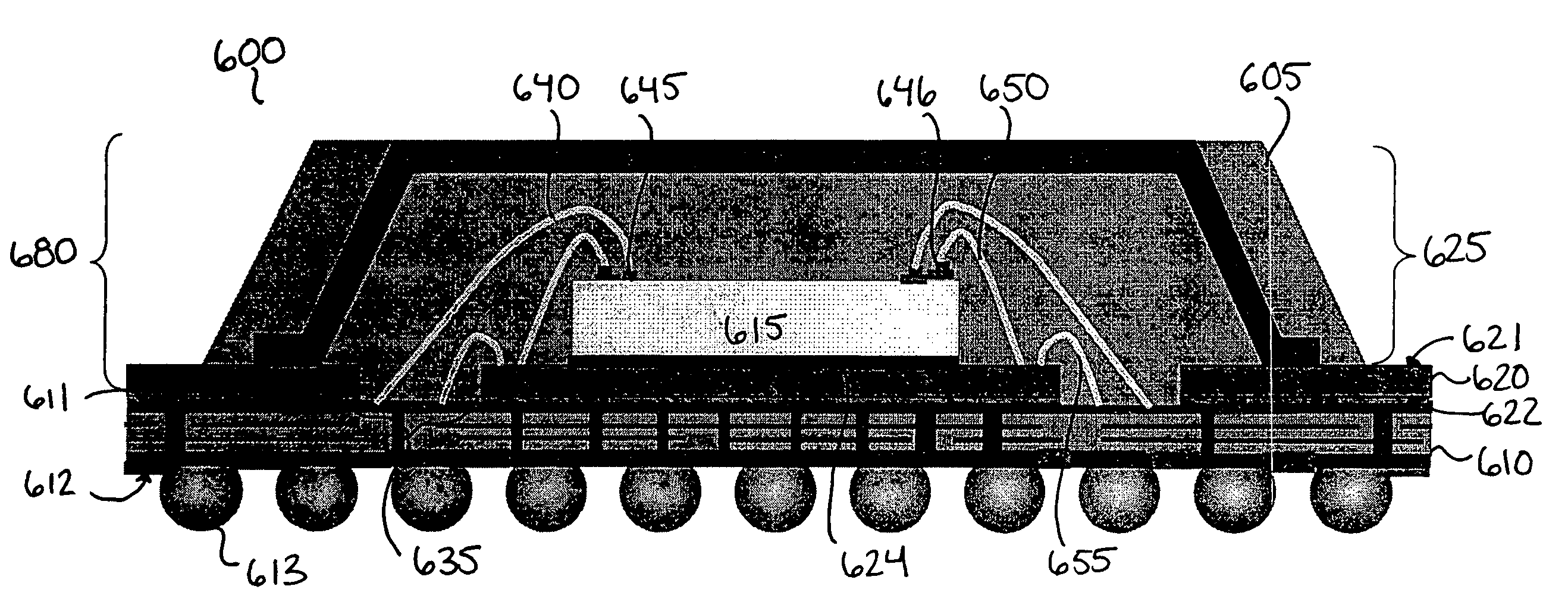 Multipiece apparatus for thermal and electromagnetic interference (EMI) shielding enhancement in die-up array packages and method of making the same