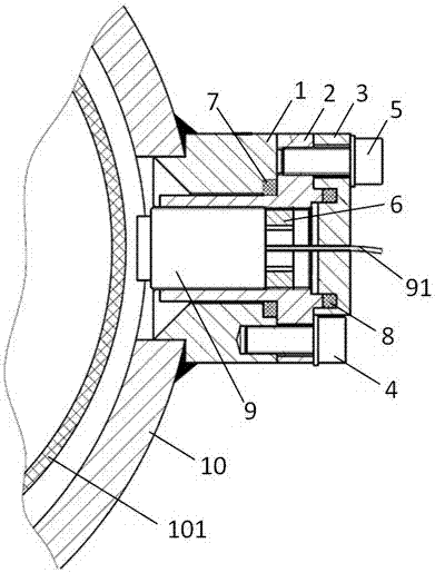 Adjustable sensor fastening device