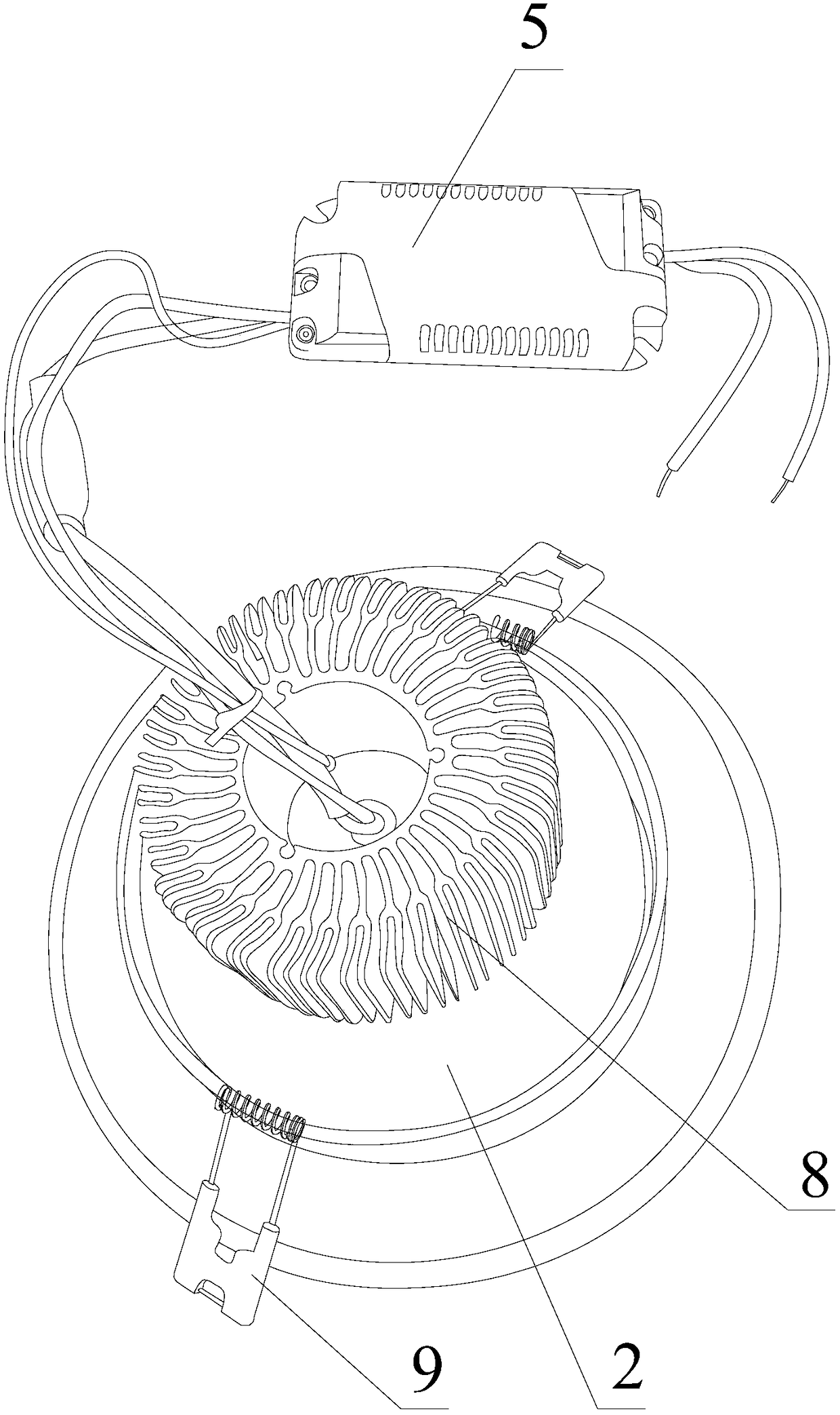 A negative ion LED generating lighting device