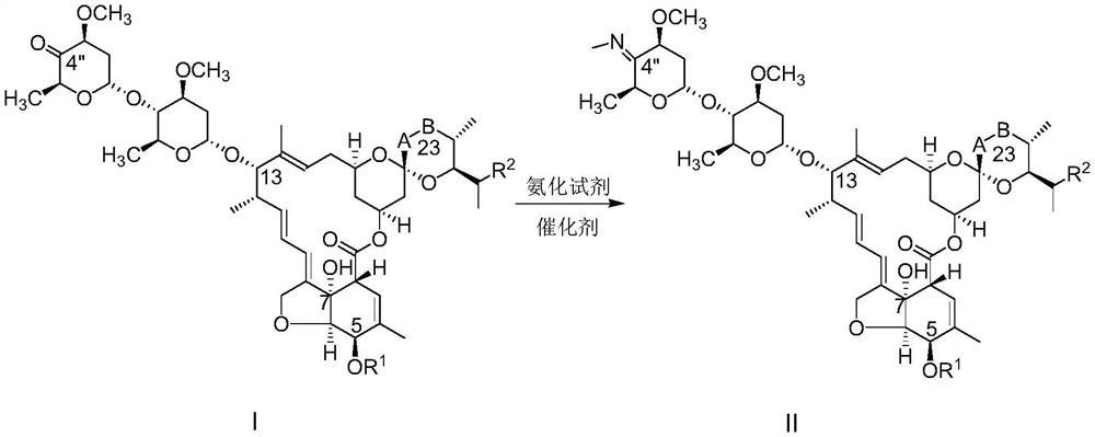 Catalyst for synthesizing methylamino abamectin intermediate imine compound and application of catalyst