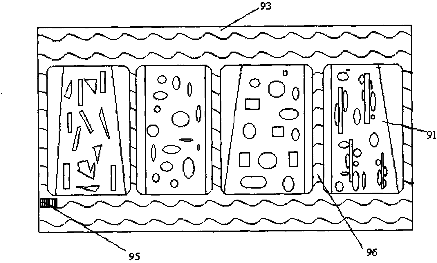 Material packing and material put-in method adopting the material packing