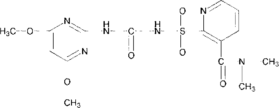 Nicosulfuron soluble granule and preparation method thereof