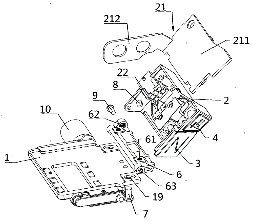 Integrated switch component mounted at sewing machine head