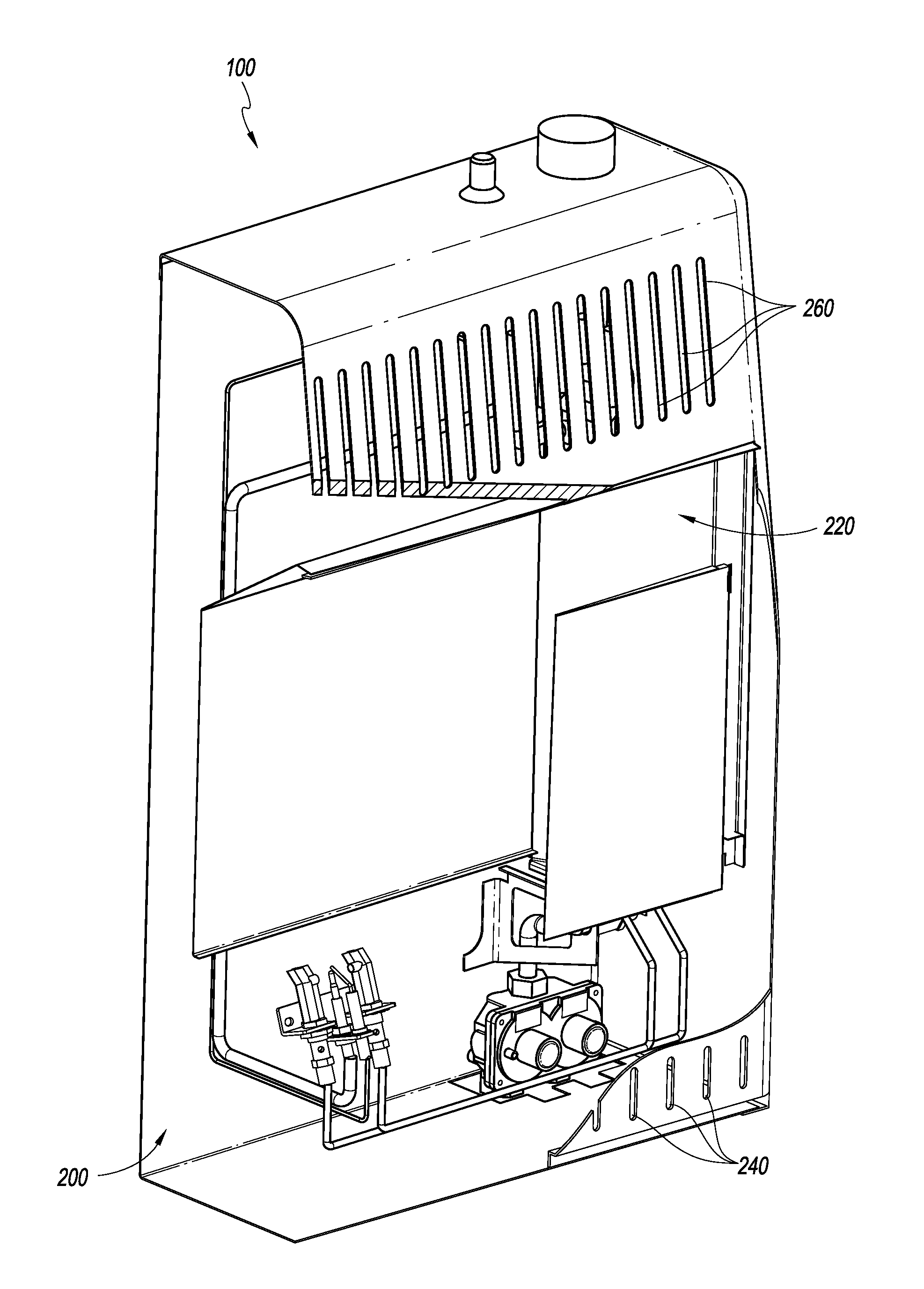 Dual fuel heater with selector valve