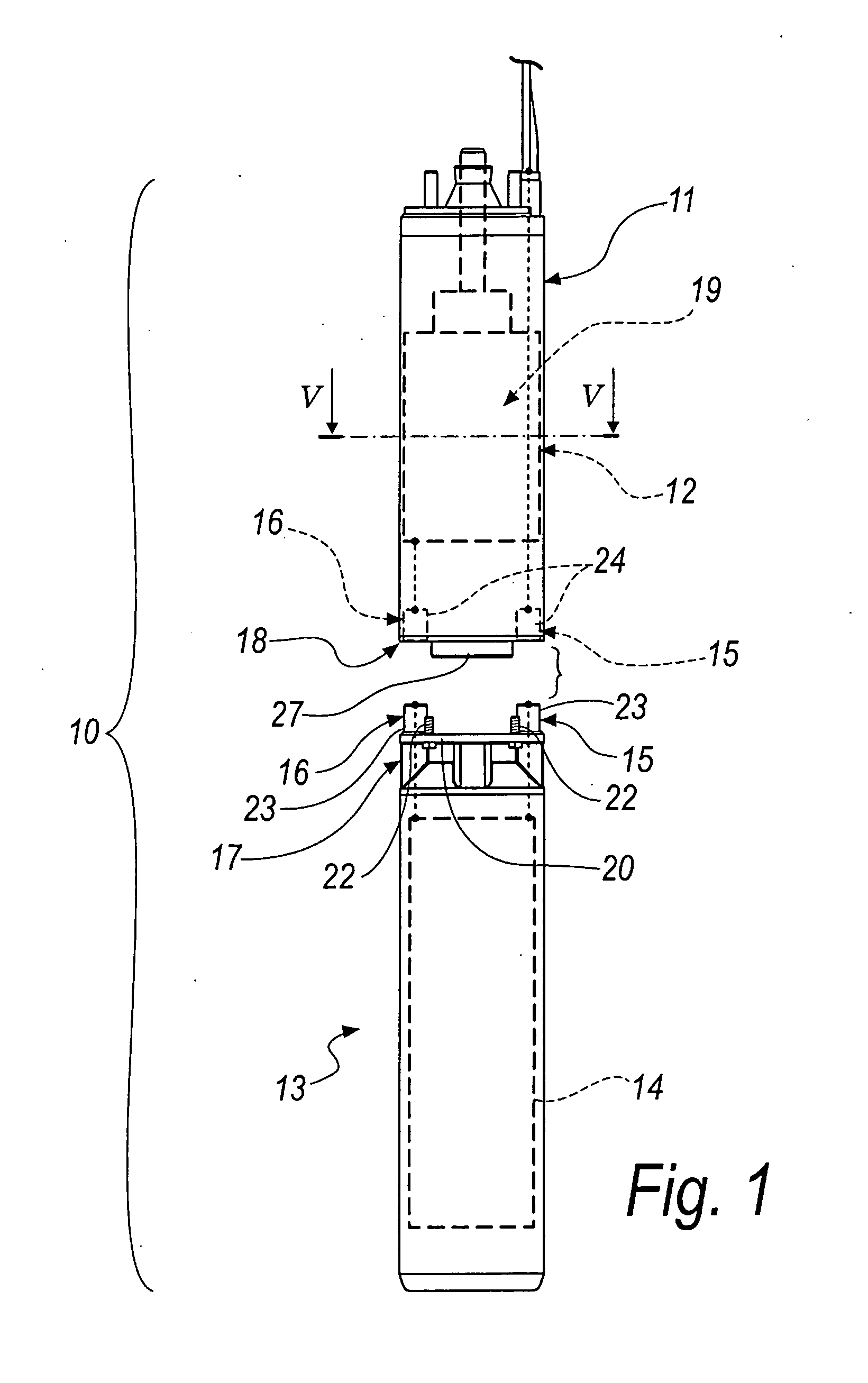 Containment structure for an actuation unit for immersion pumps, particularly for compact immersion pumps to be immersed in wells