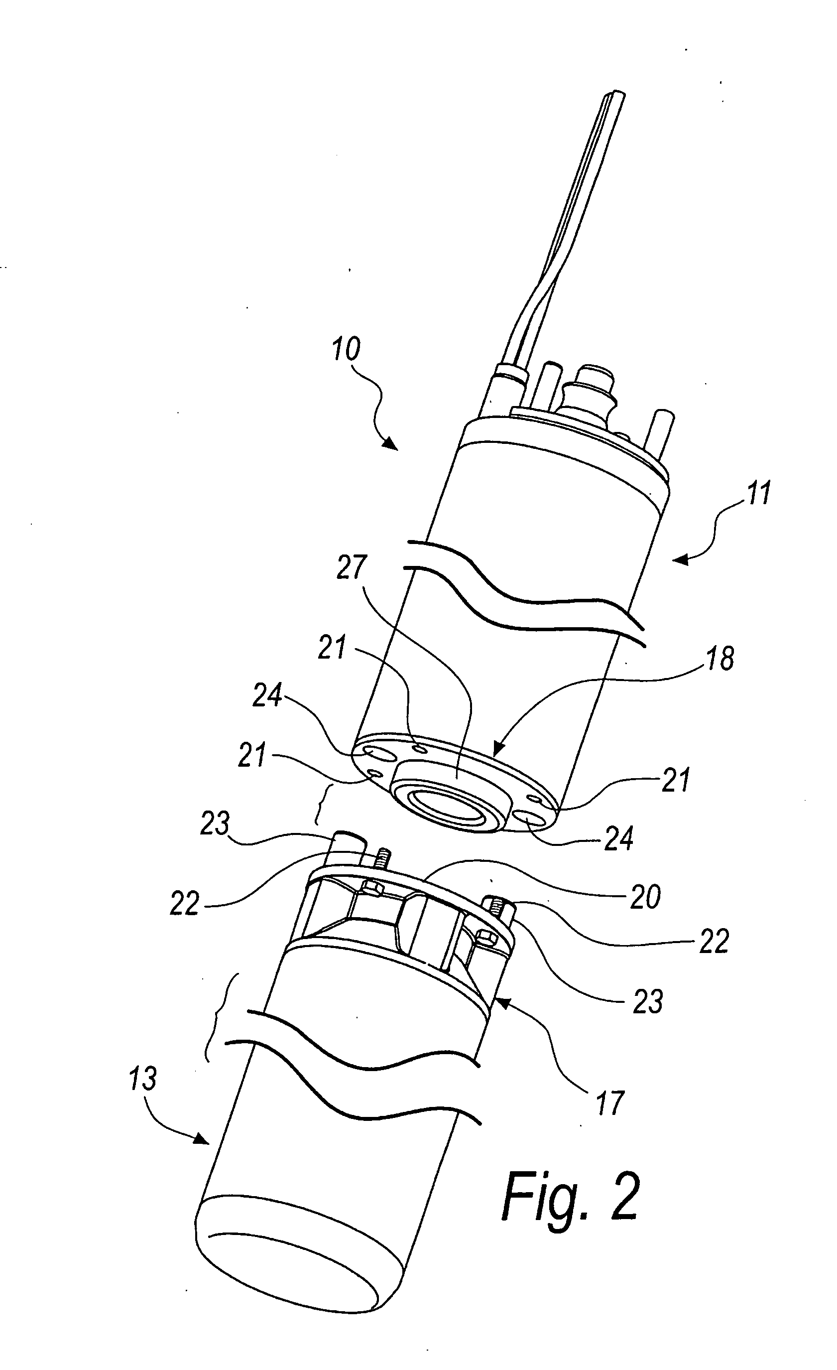 Containment structure for an actuation unit for immersion pumps, particularly for compact immersion pumps to be immersed in wells