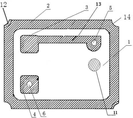 SMD (Surface Mount Device) quartz crystal resonator base and processing method thereof