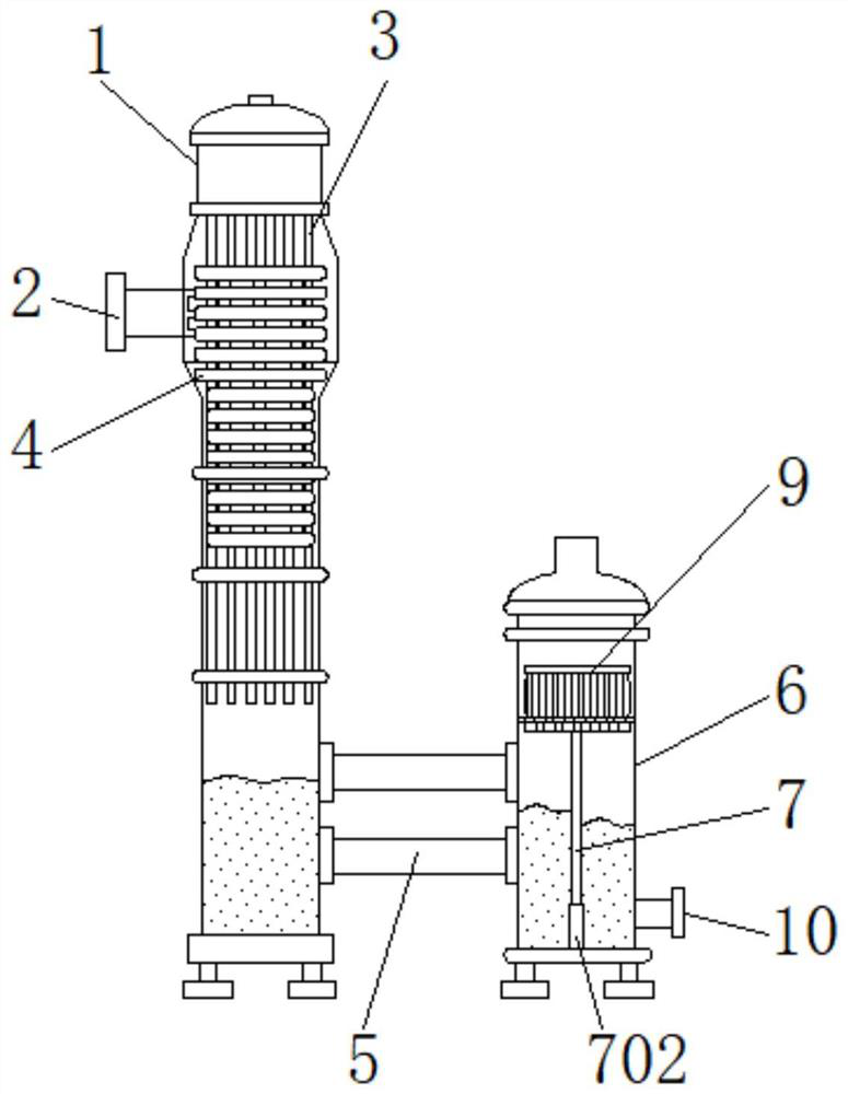 Polymer film enhanced heat exchange-based waste liquid low-temperature evaporator