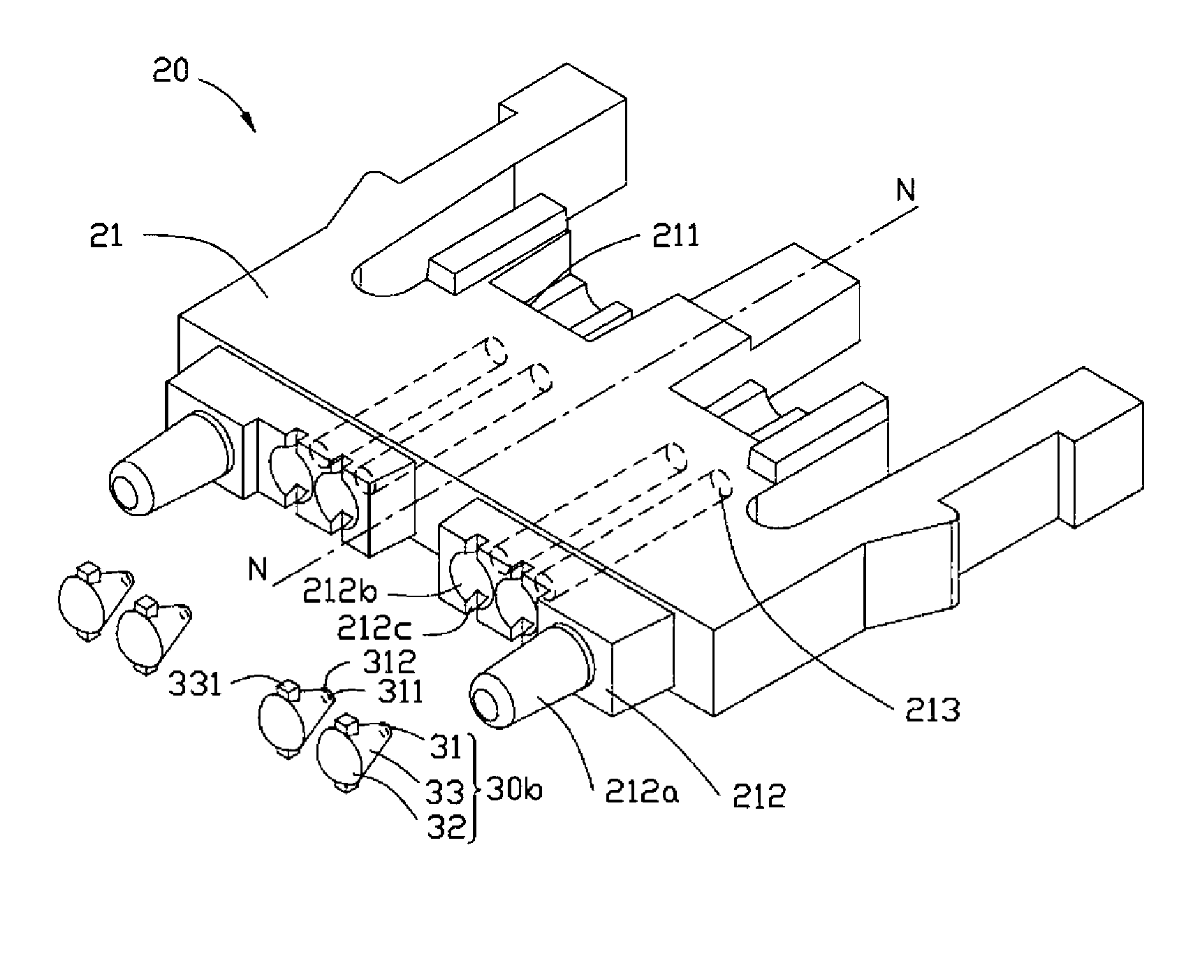 Optical fibre plug, optical fibre socket and optical fibre connector