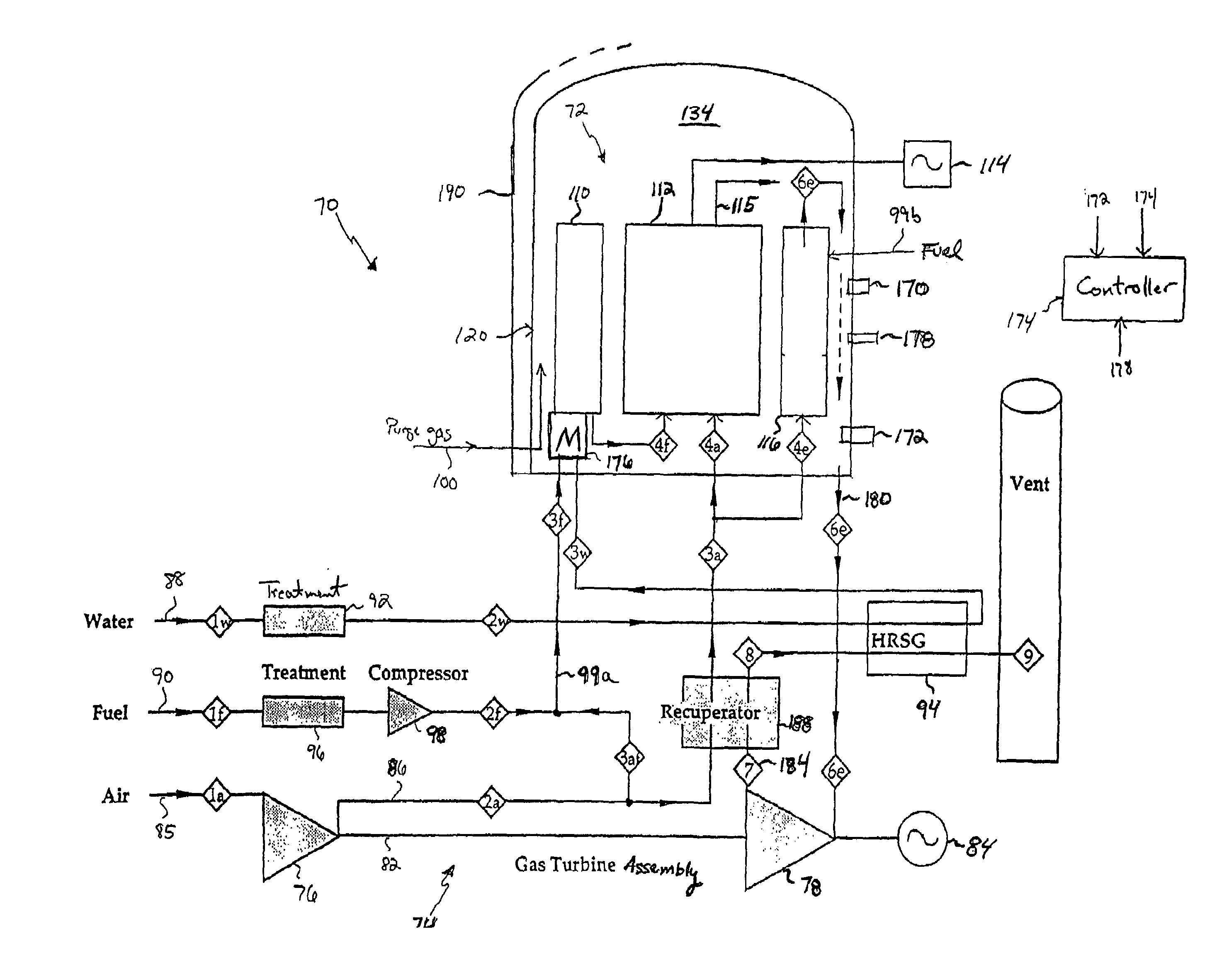 Multi-function energy system operable as a fuel cell, reformer, or thermal plant