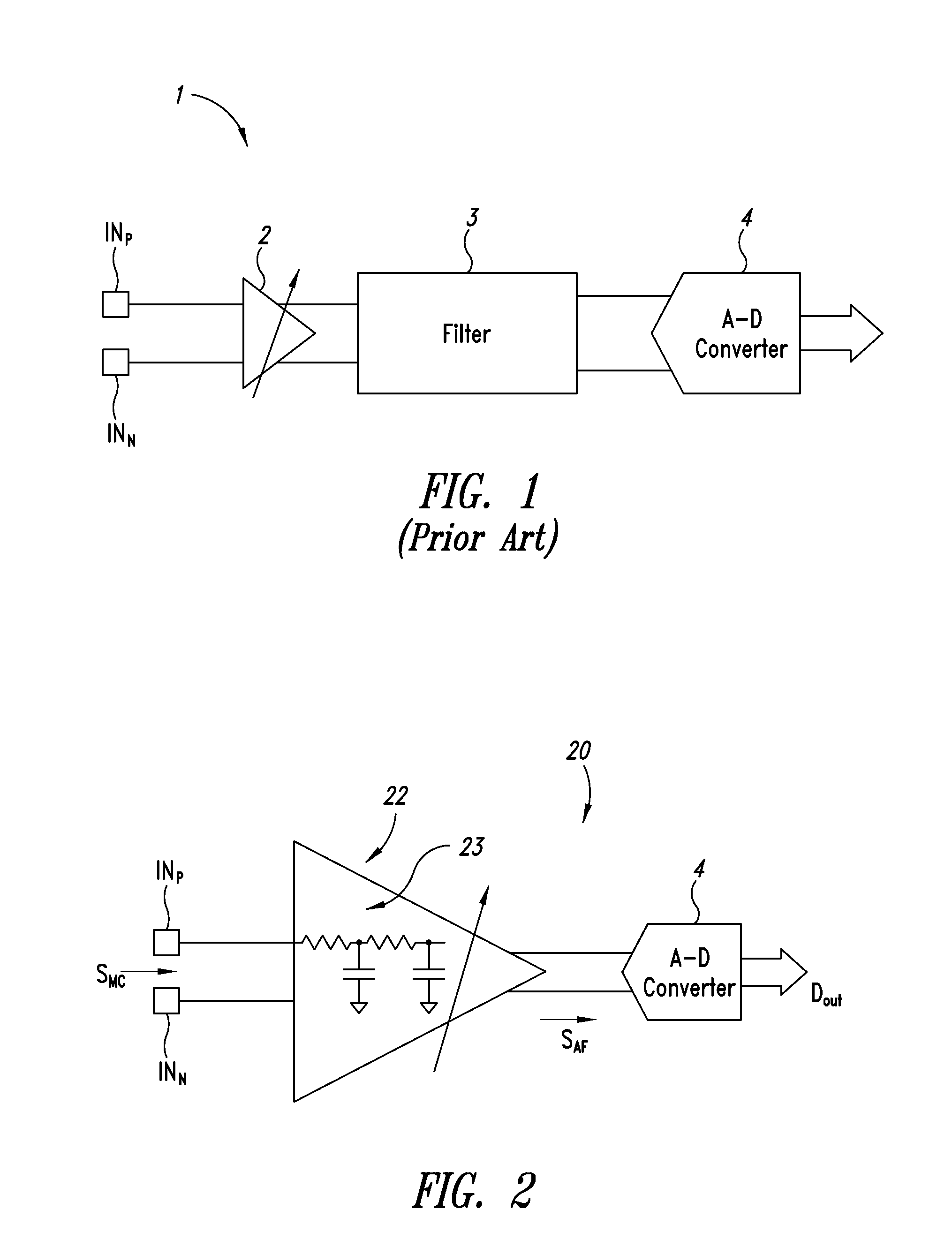 Integrated programmable gain amplifier circuit and system including the circuit