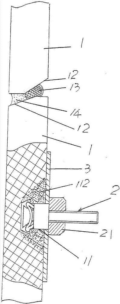 Back bolt dry hanging structure of stone curtain wall and construction method thereof