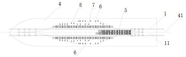 Multi-equipment combined ship moving tool and method