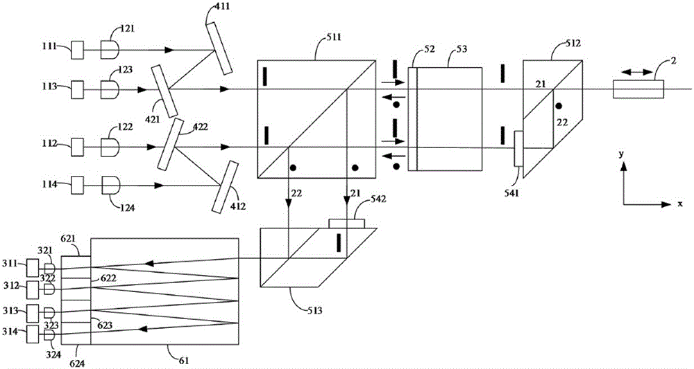 Multi-wavelength single-fiber bidirectional optical transceiver module and working method thereof